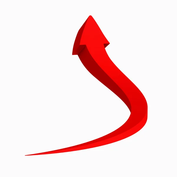 Red rising up arrow — Stock Photo, Image