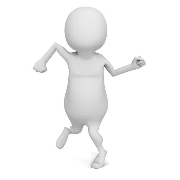 White 3d man dancing rock'n'roll — Stock Photo, Image