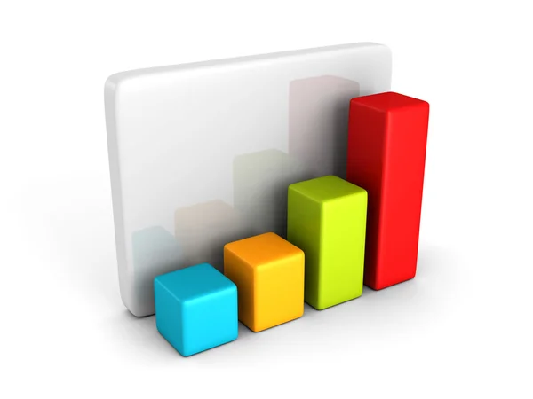 Colorful business bar chart graph diagram — Stock Photo, Image