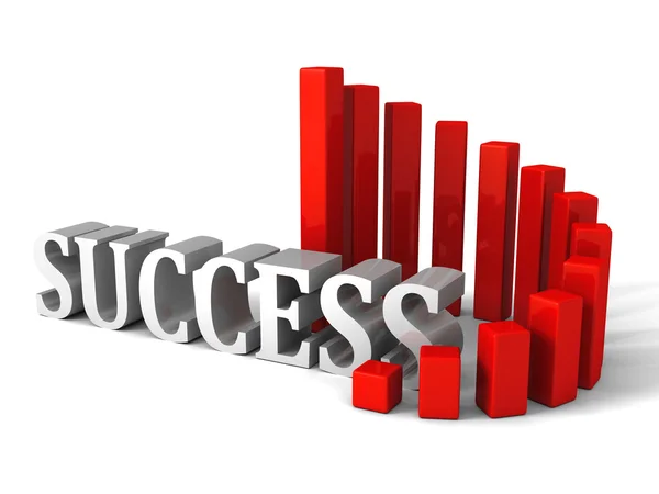 Grafico a barre crescente SUCCESS — Foto Stock