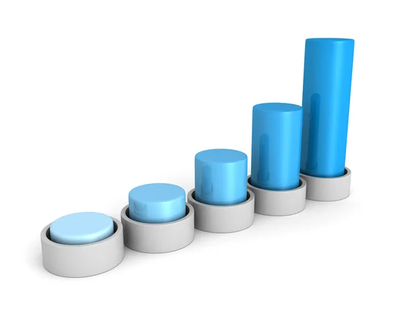 Success business growing bar chart graph — Stock Photo, Image
