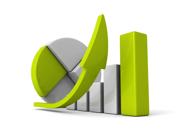 Business growth graph with rising arrow — Stock Photo, Image