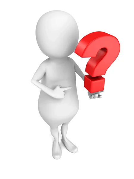 Person with question mark — Stock Photo, Image