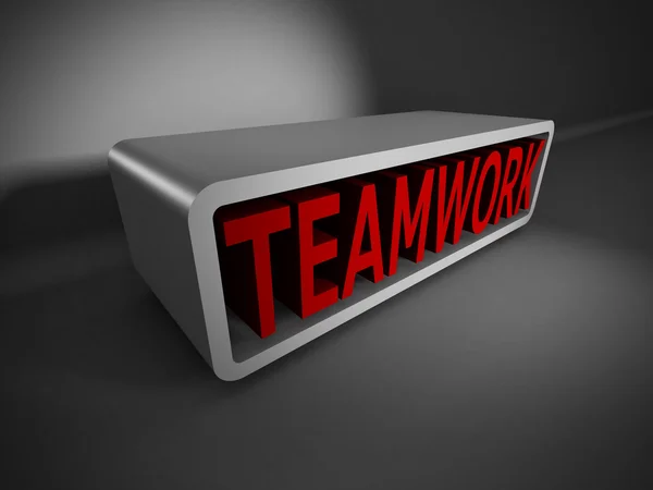 Red TEAMWORK word — Stock Photo, Image