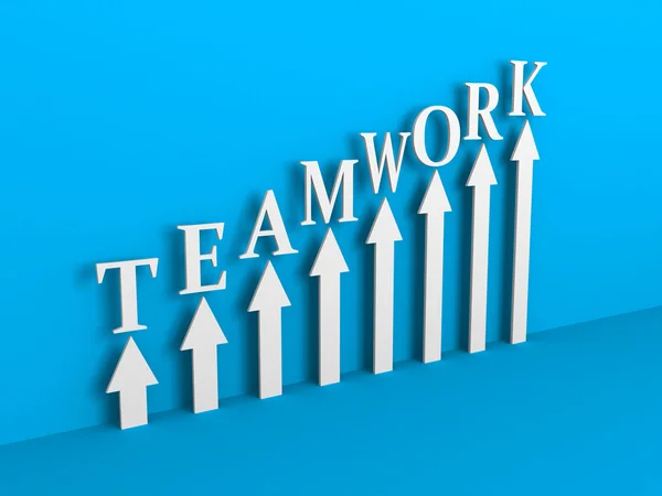 TEAMWORK Arrows Rising Chart — Stock Photo, Image