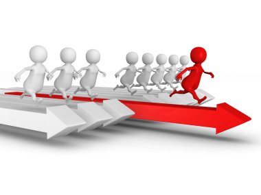 Kırmızı rekabet 3d lideri