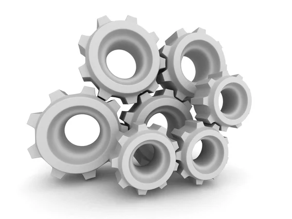 Ingranaggi metallici e Cogwheels — Foto Stock