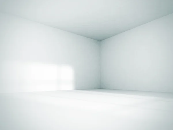 Tomma rum interiör vit bakgrund — Stockfoto