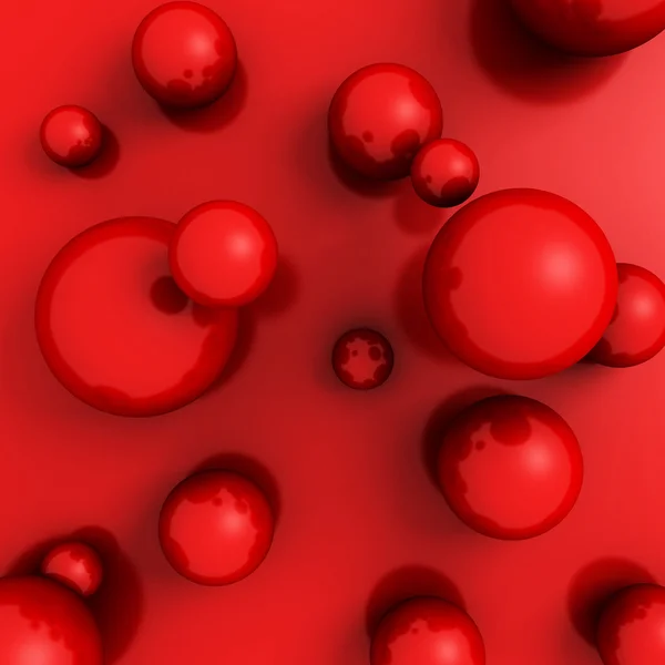 Аннотация Red Shiny Spheres — стоковое фото