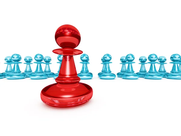 Leader Pawn Forward Other Group — Stock Photo, Image