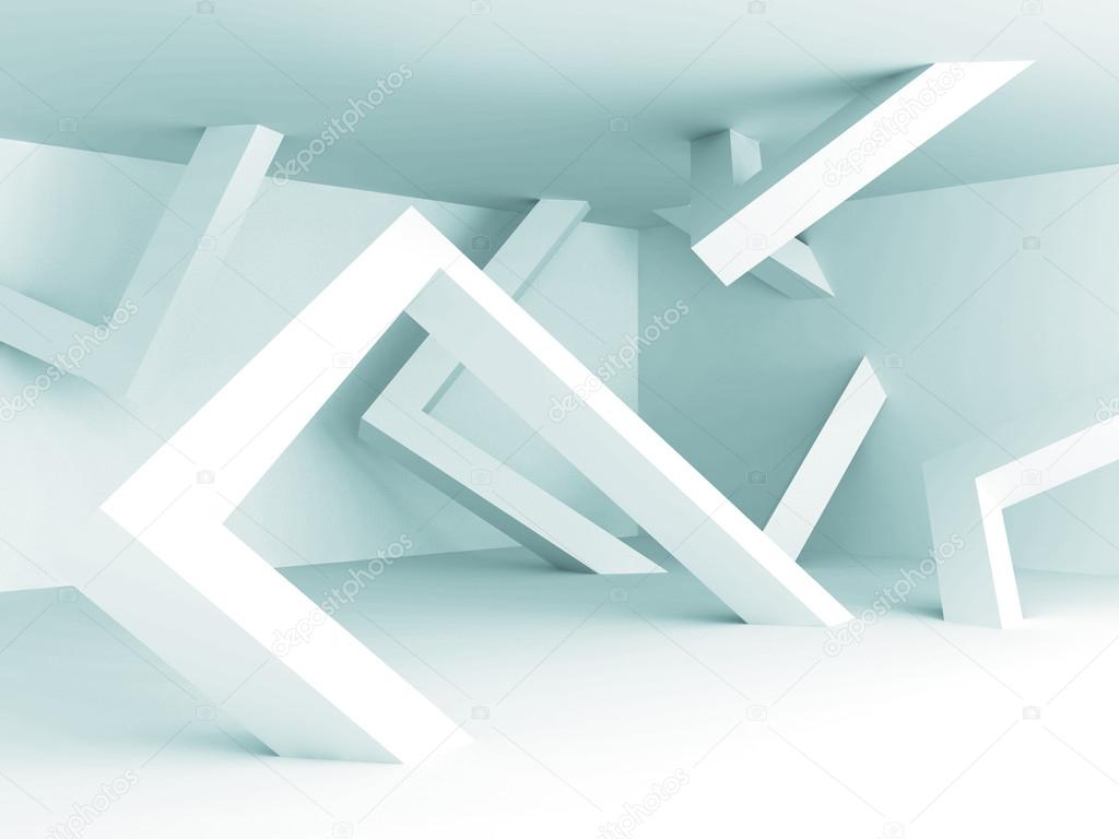 Abstract White Empty Interior Background