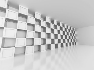 Blok arka plan ile boş iç