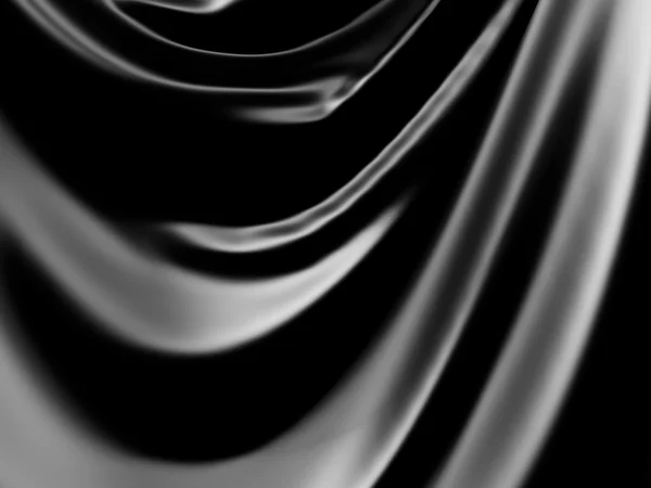 黑色抽象缎布背景 — 图库照片