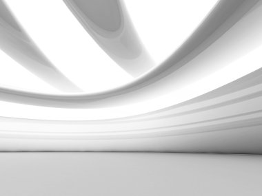 Fütüristik beyaz geometrik arka plan