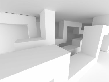 Beyaz geometrik mimari arka plan