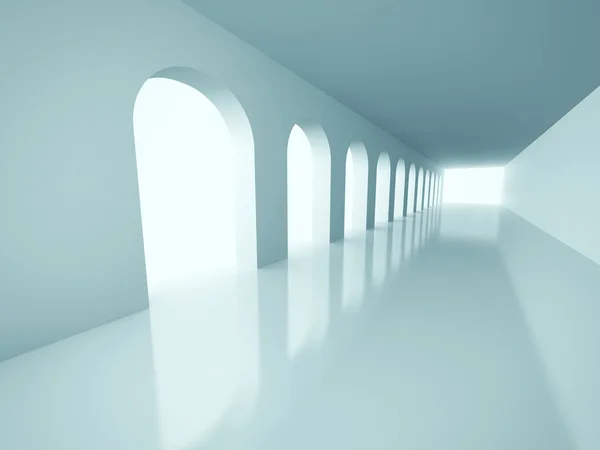 Architecture Corridor Interior Background — 图库照片