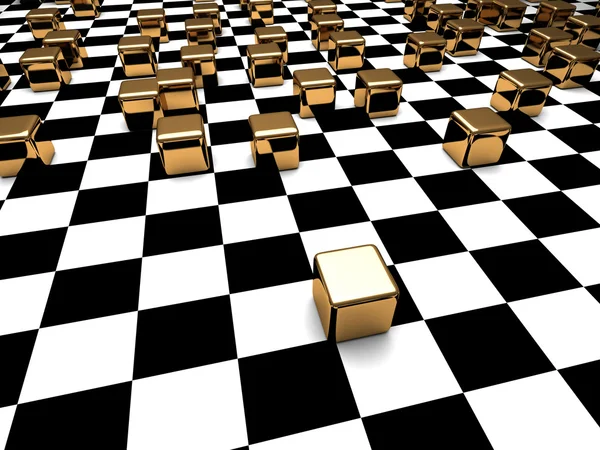 Bloques de cubo abstracto Fondo Checker — Foto de Stock