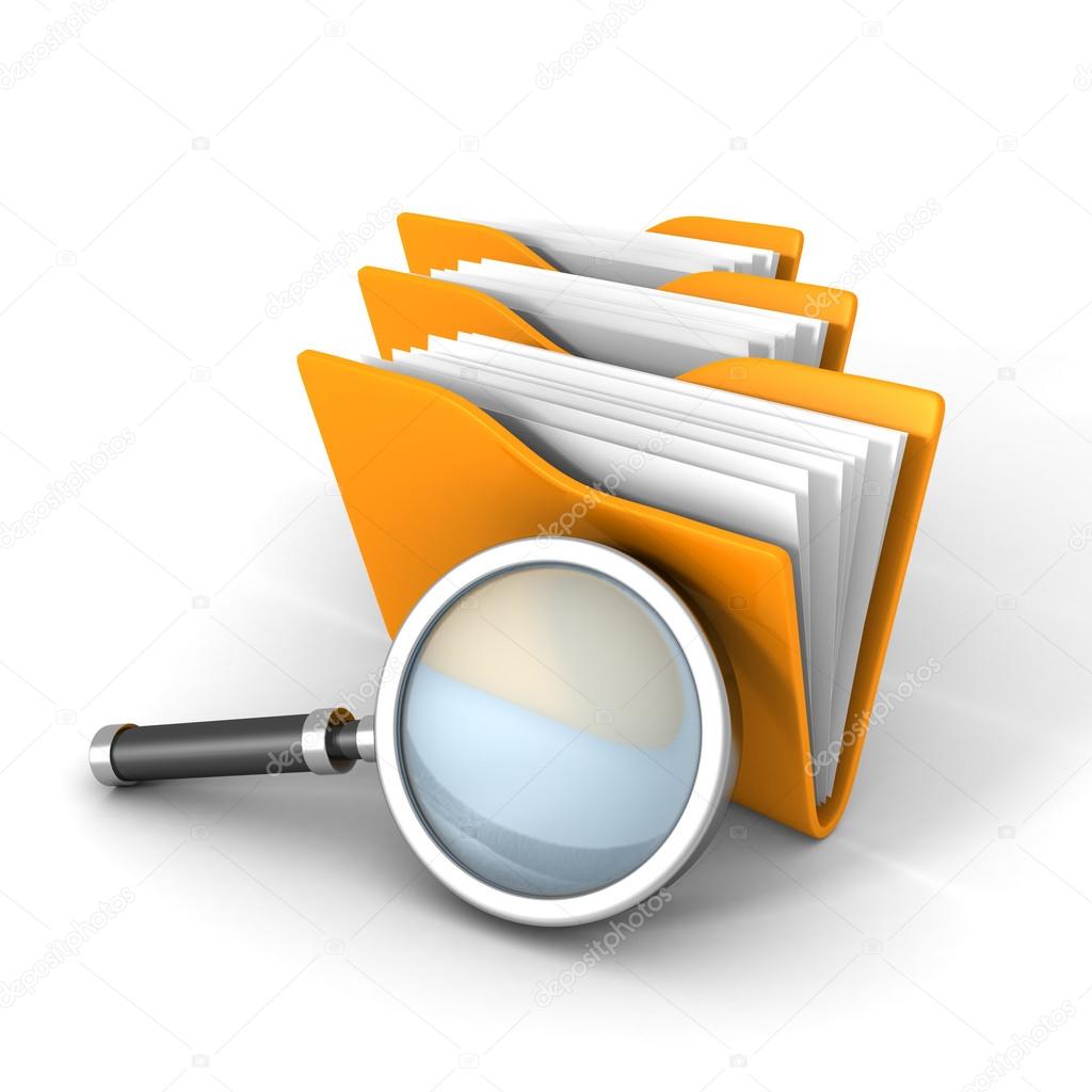 Paper Document Folders With Magnifier Glass