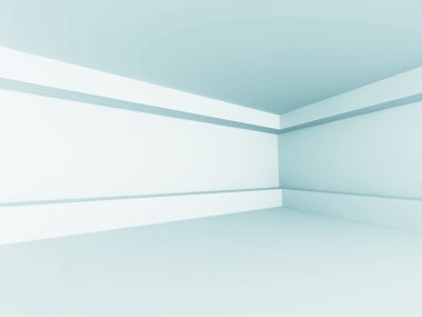 Boş oda iç beyaz arka plan