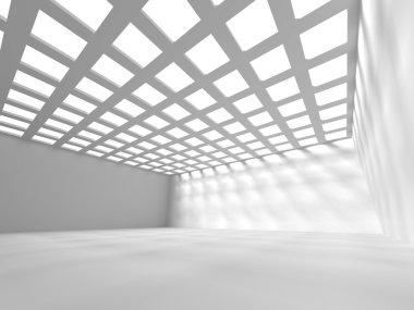 Boş oda iç kafes çatı ile