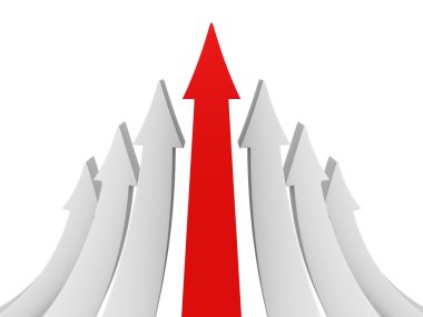 Gri grup büyük kırmızı ok