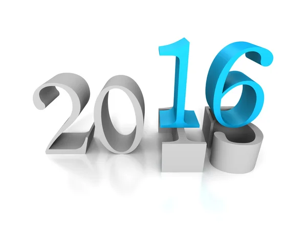 New Year Numbers 2016 Push Down 2015 — Stock Photo, Image