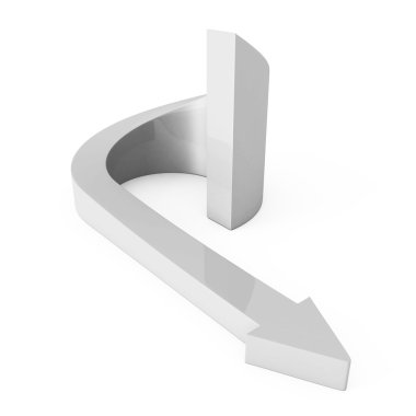 Soyut beyaz yuvarlak ok tekrar ediyor.