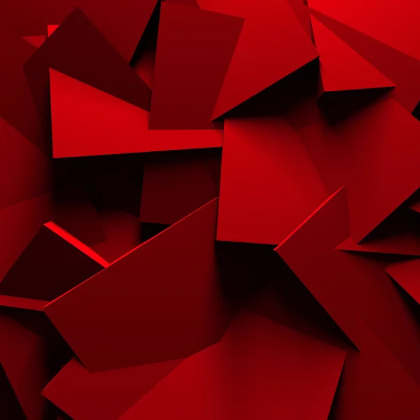 Fondo de pared de cubos caóticos rojos — Foto de Stock