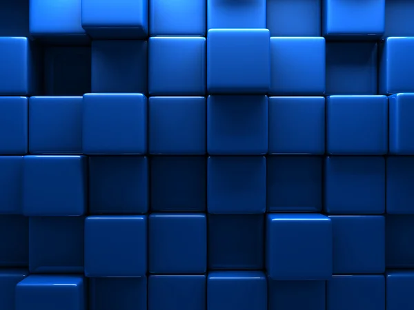 Astratto blu cubi sfondo della parete — Foto Stock