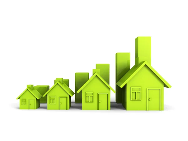 Växande gröna huset diagram diagram — Stockfoto