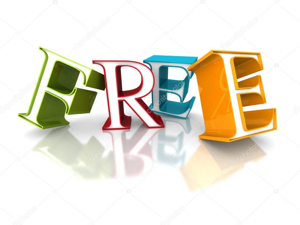 Freie bunte Buchstaben Wort — Stockfoto © VERSUSstudio 84275486