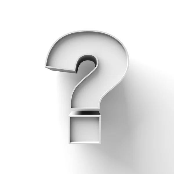 Question Mark On White Background — Stock Photo, Image