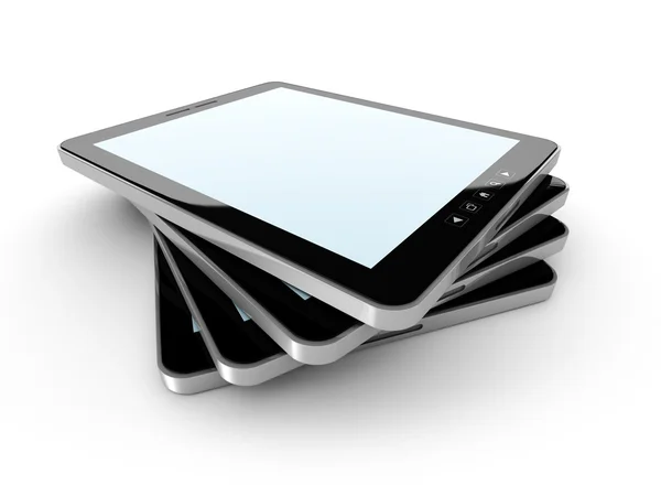 Leerer Tablet-PC-Stapel — Stockfoto