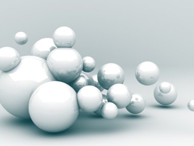 Soyut fütüristik küre yansıtmak arka plan