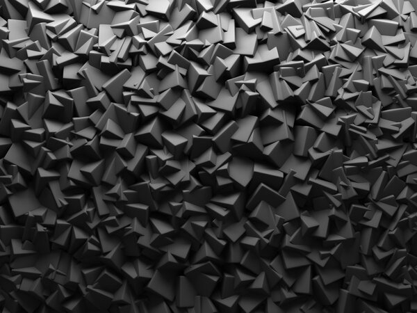 Dark Chaotic Cube Shapes Background.