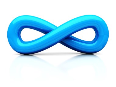 Blue Infinity Concept Symbol Icon clipart