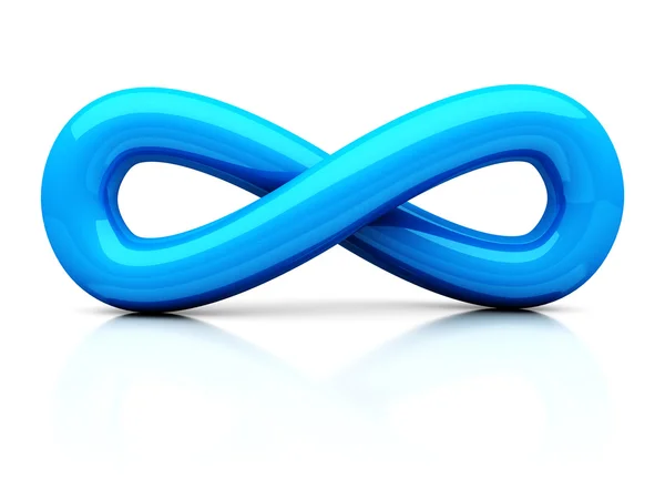 Blue Infinity Concept Symbol Icon — Stock Photo, Image