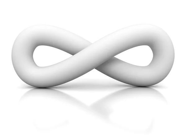 White Soft Infinity Symbol Icon — Stock Photo, Image