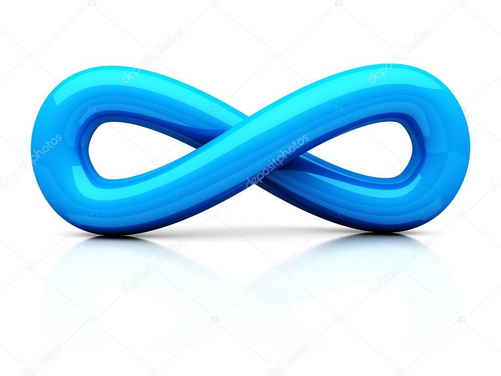Blue Infinity Concept Symbol Icon