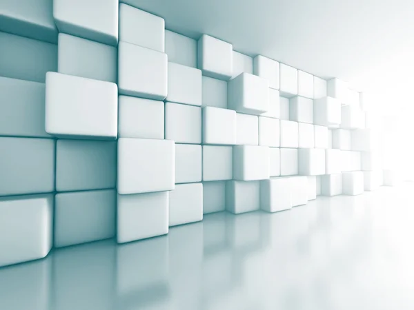 Abstracte kubus blokken muur achtergrond — Stockfoto