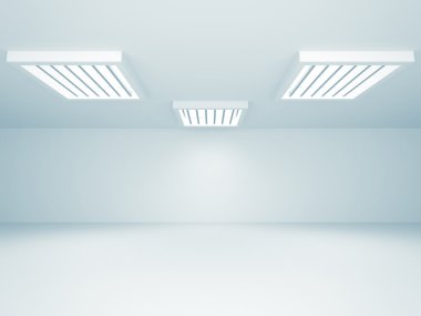 Işıkları ile soyut boş oda