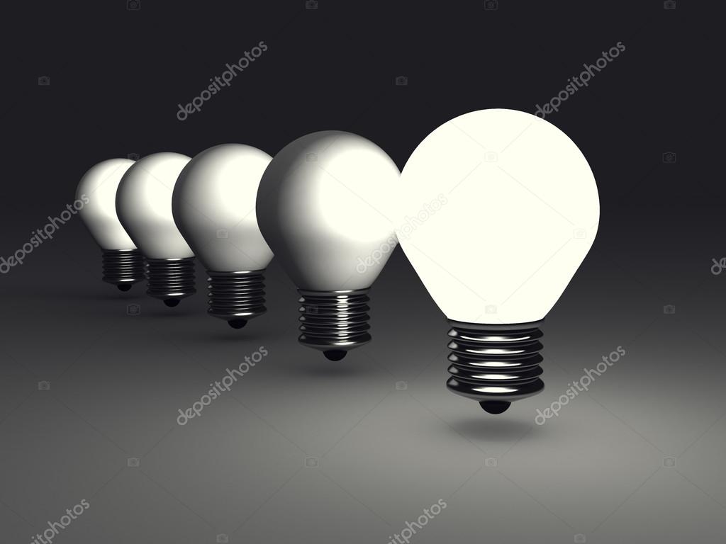 Leader Idea Light Bulb In Dark