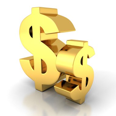 İki altın dolar sembolleri