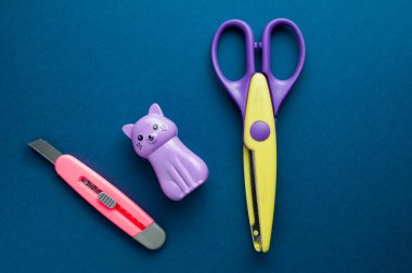 çocuk kırtasiyesi yaratıcılık için, üst görünüm