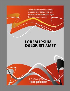 Broşür el ilanı tasarımı soyut 