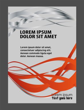 Dalga ile soyut arkaplan - broşür tasarımı veya broşür