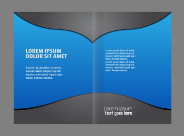 vektör boş ikiye katlanmış broşür baskı şablon tasarımı