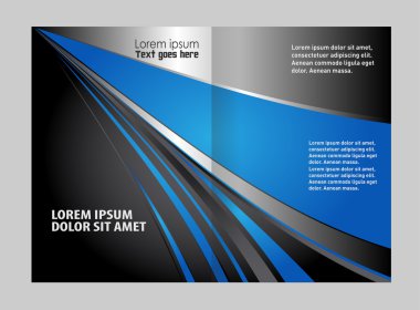 İkiye katlanmış broşür tasarımı