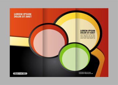 Broşür veya broşür için soyut vektör arka plan