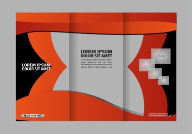 Broşür klasör broşür dalga soyut öğe